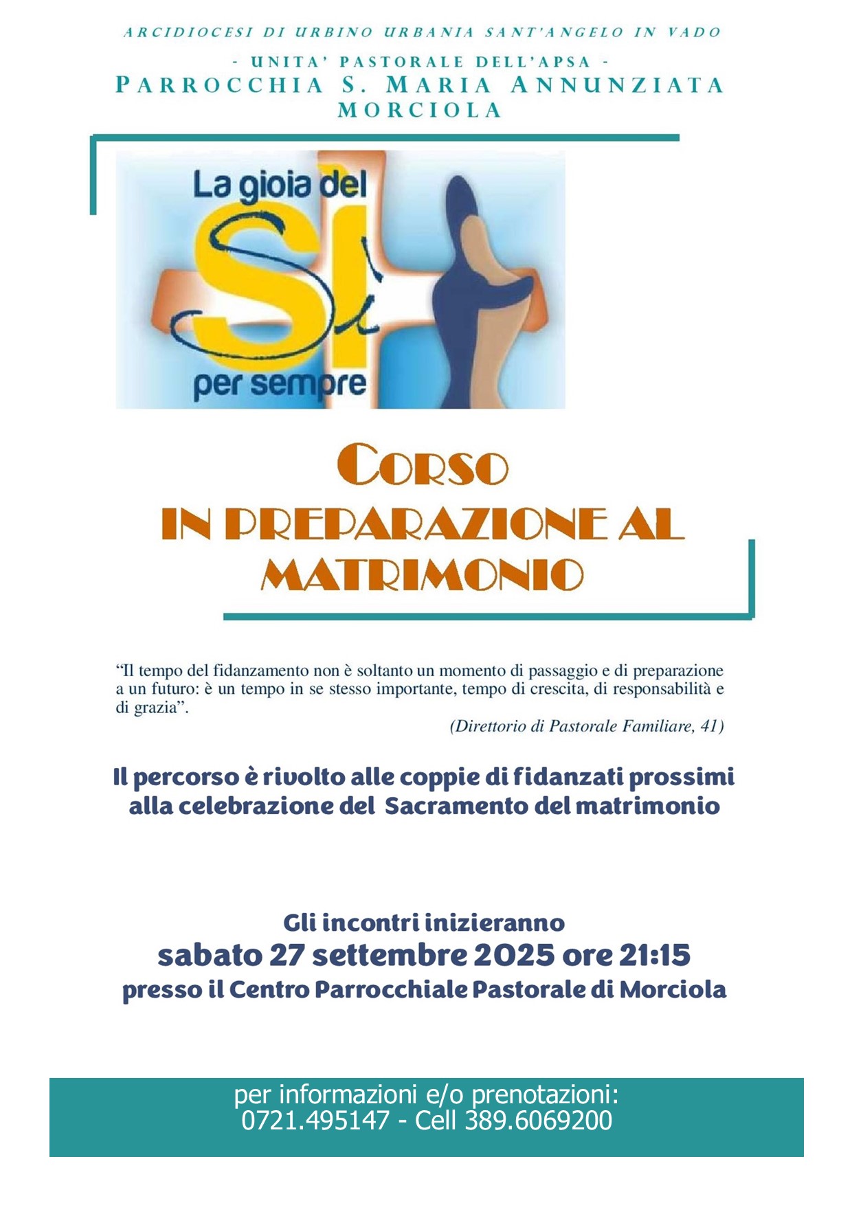 Locandina Corso fidanzati 2025