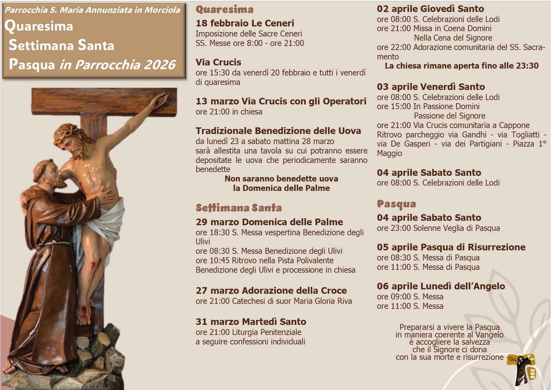 Locandina Pasqua 2026