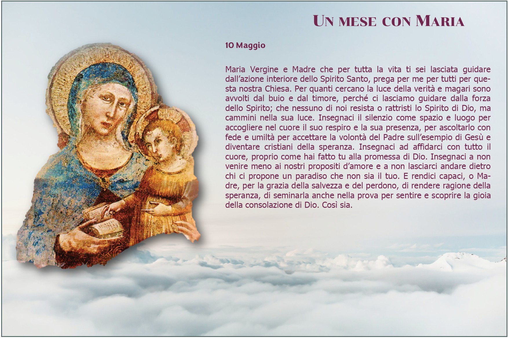 Maria 2026 10 maggio