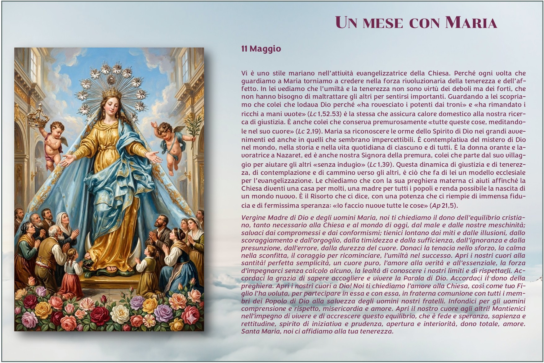 Maria 2026 11 maggio