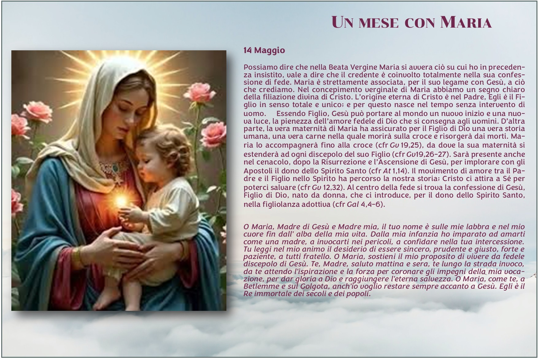 Maria 2026 14 maggio