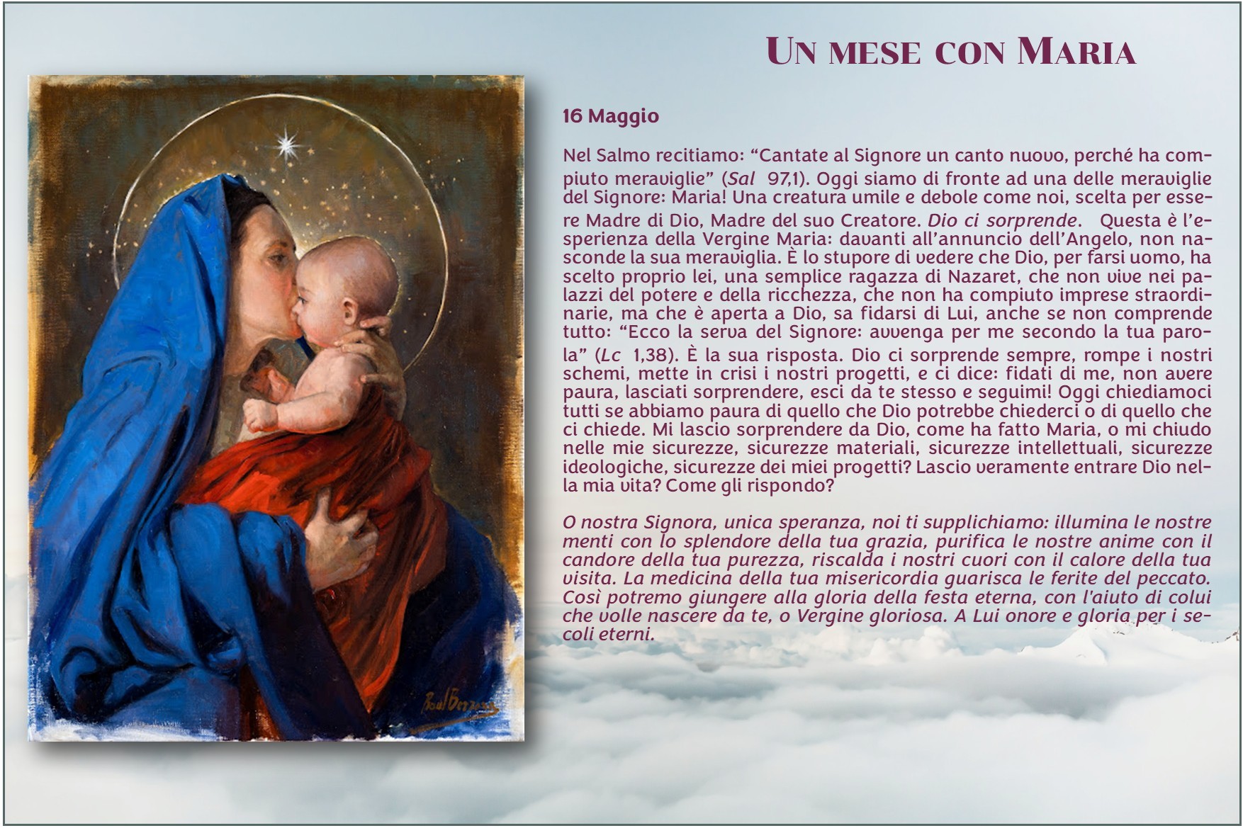 Maria 2026 16 maggio