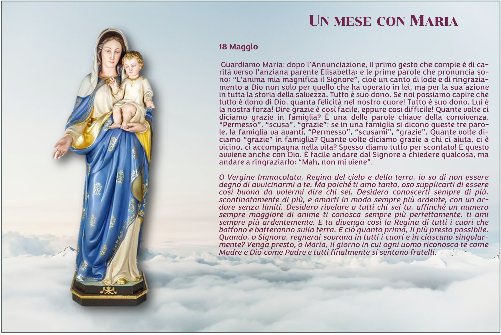 Maria 2026 18 maggio