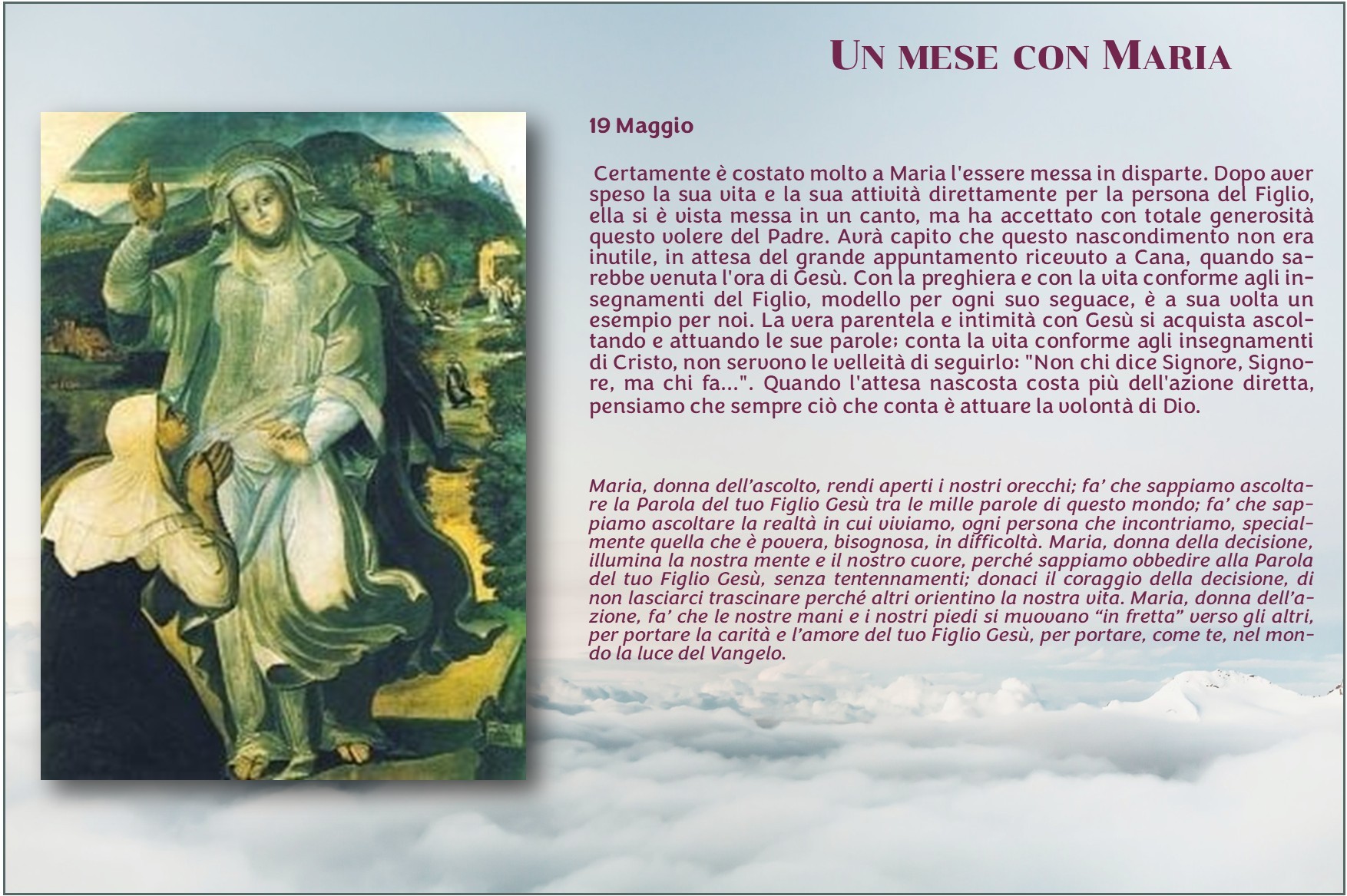 Maria 2026 19 maggio
