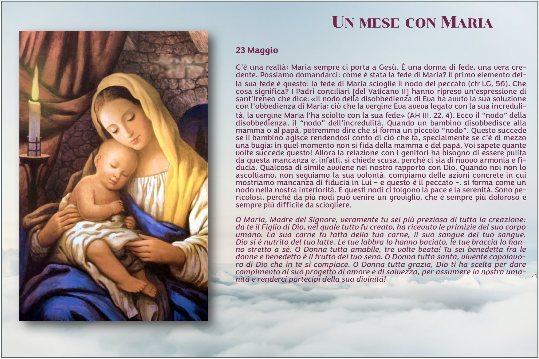 Maria 2026 23 maggio