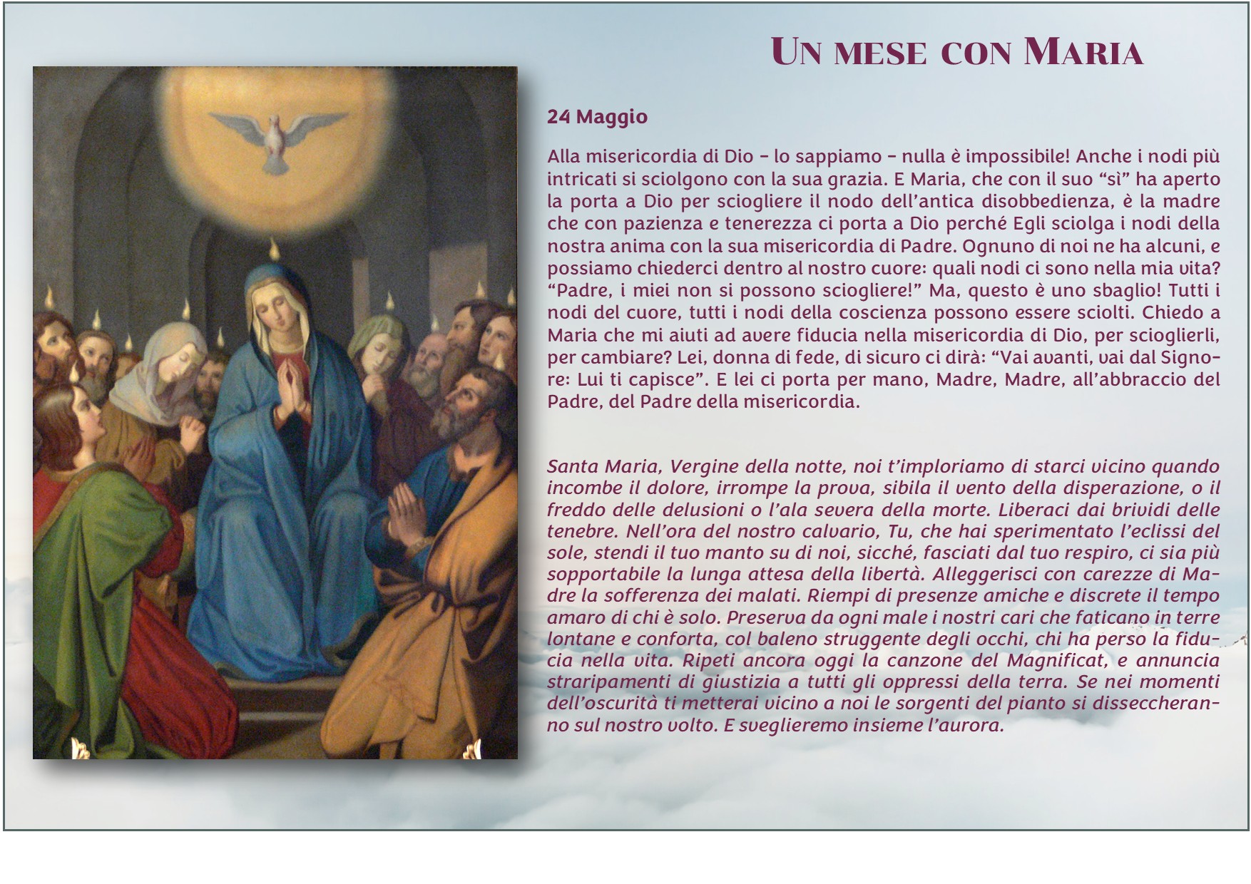 Maria 2026 24 maggio