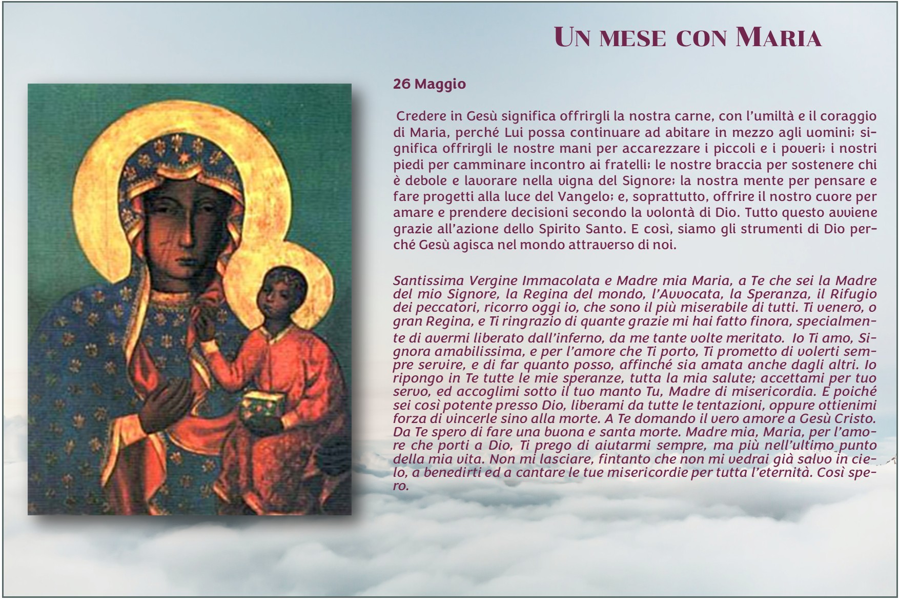 Maria 2026 26 maggio