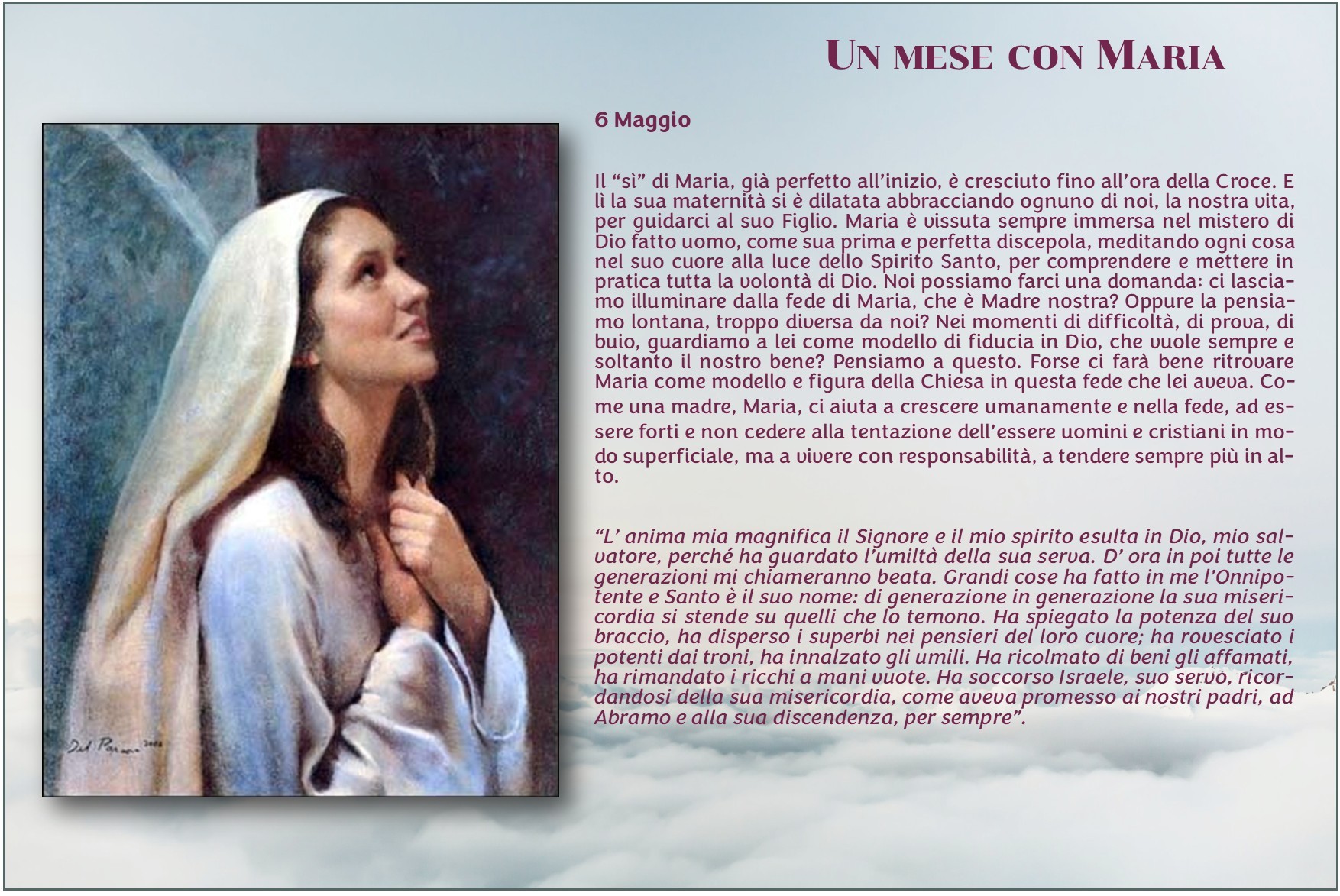 Maria 2026 7 maggio