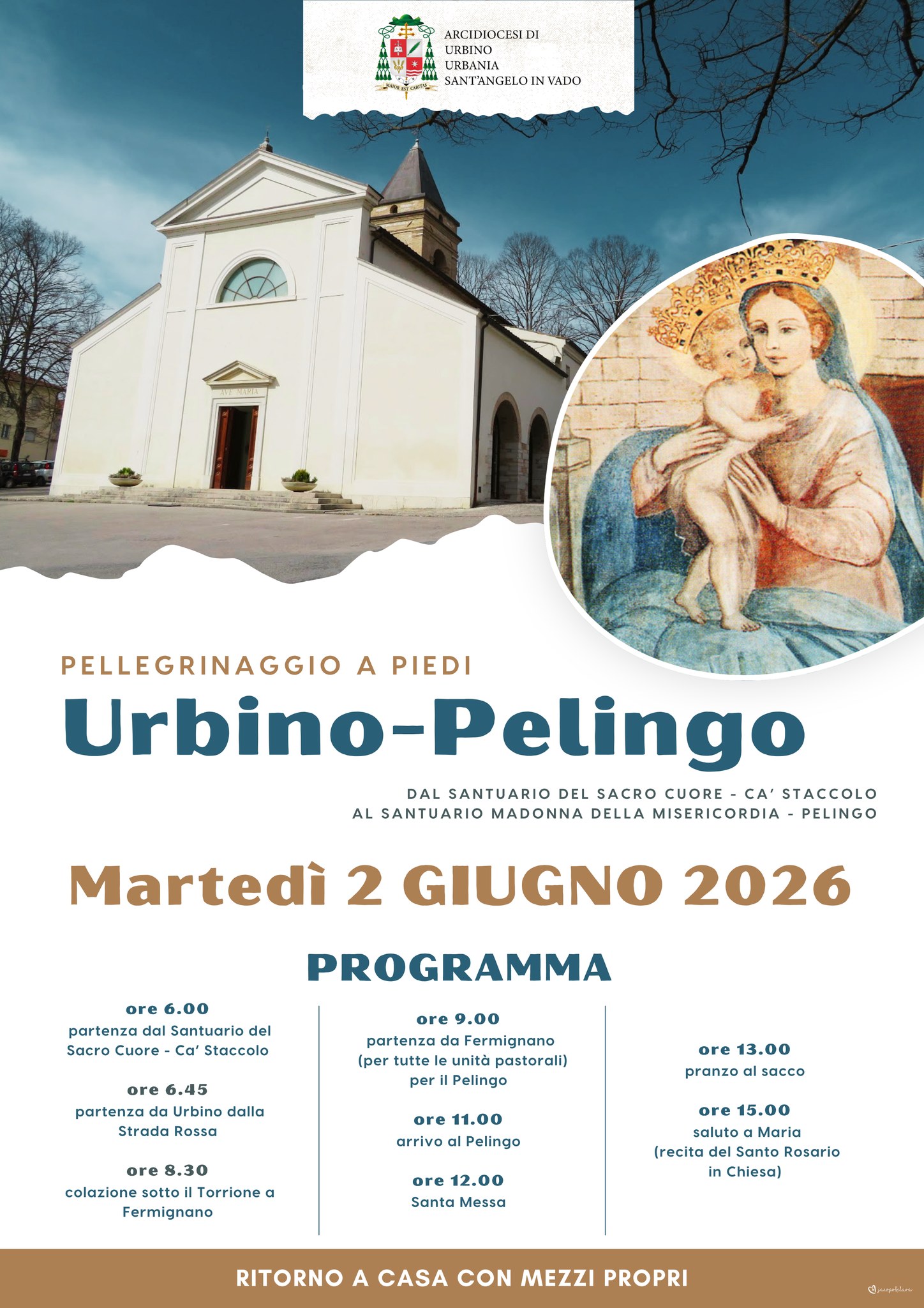 Pellegrinaggio Urbino Pelingo 2026
