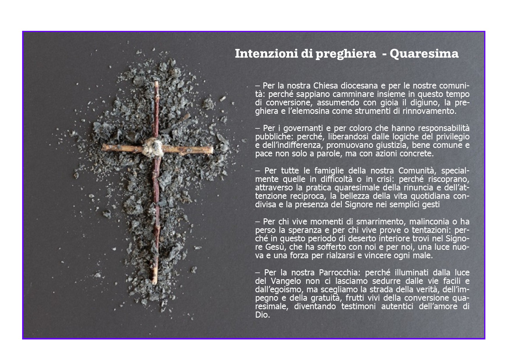intenzioni preghiera quaresima 2026