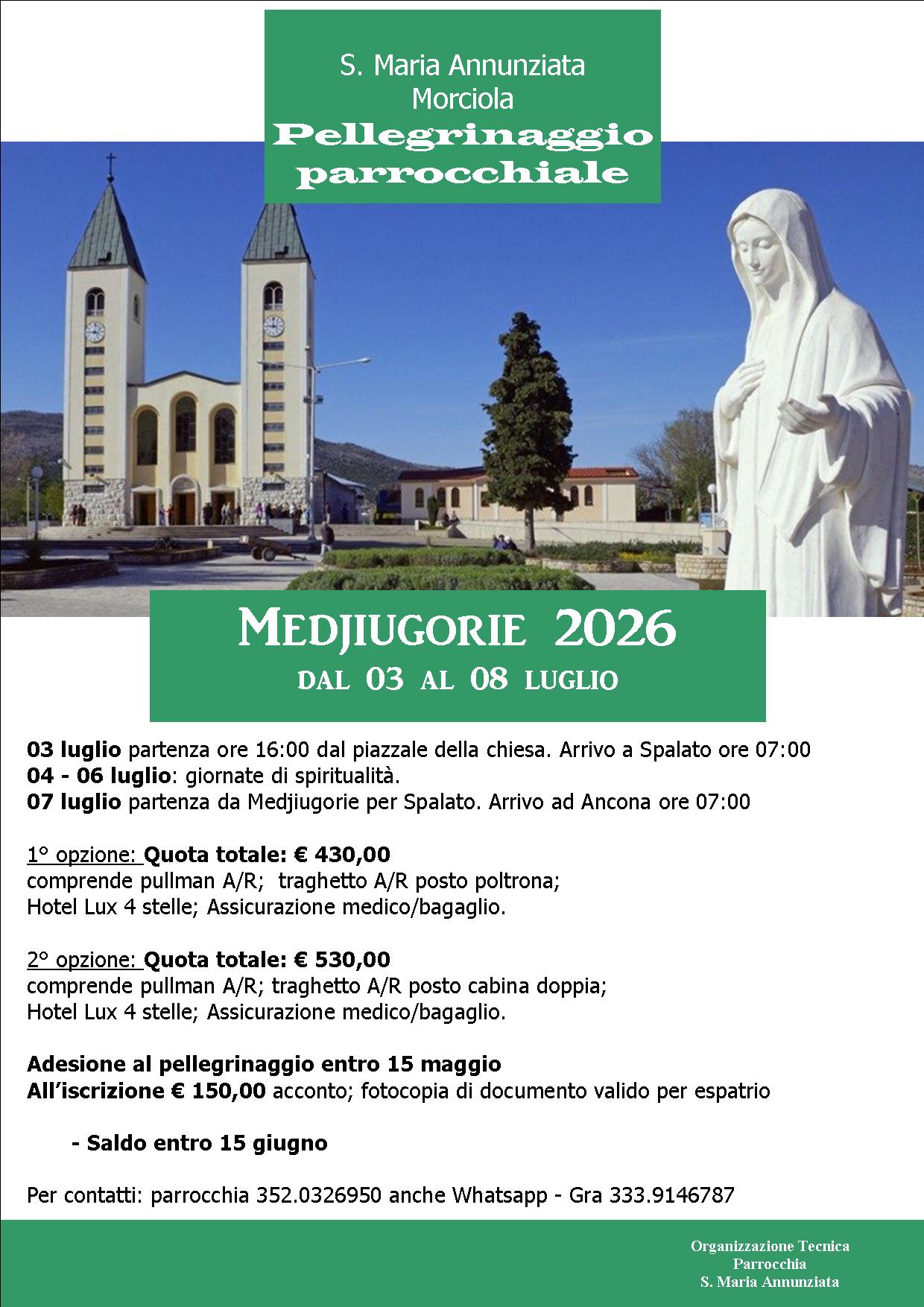 locandina medjugorie 2026